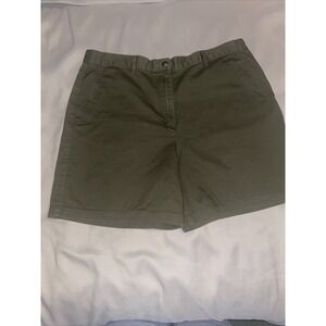 Shorts Polo Ralph Lauren Women's  16 Green Chino Preppy Cotton Pleated VINTAG